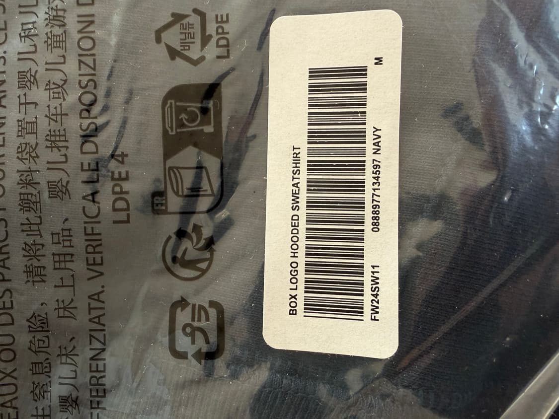 [m] 24fw 슈프림 박스로고 후드티 네이비 새상품 미개봉 급처💙 상품이미지3