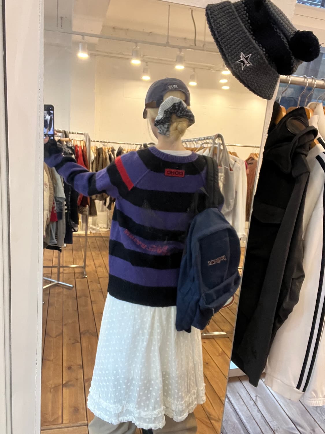 DOHC 퍼플 스트라이프 니트 상품이미지3