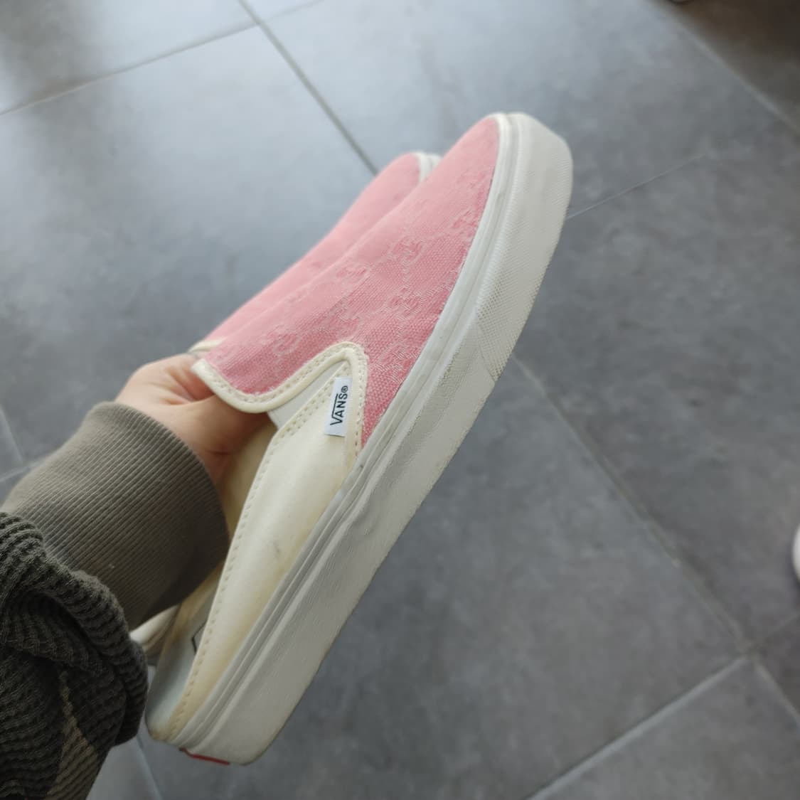 250 반스 남성 핑크 캔버스 슬립온 로퍼 스니커즈 뮬 상품이미지5