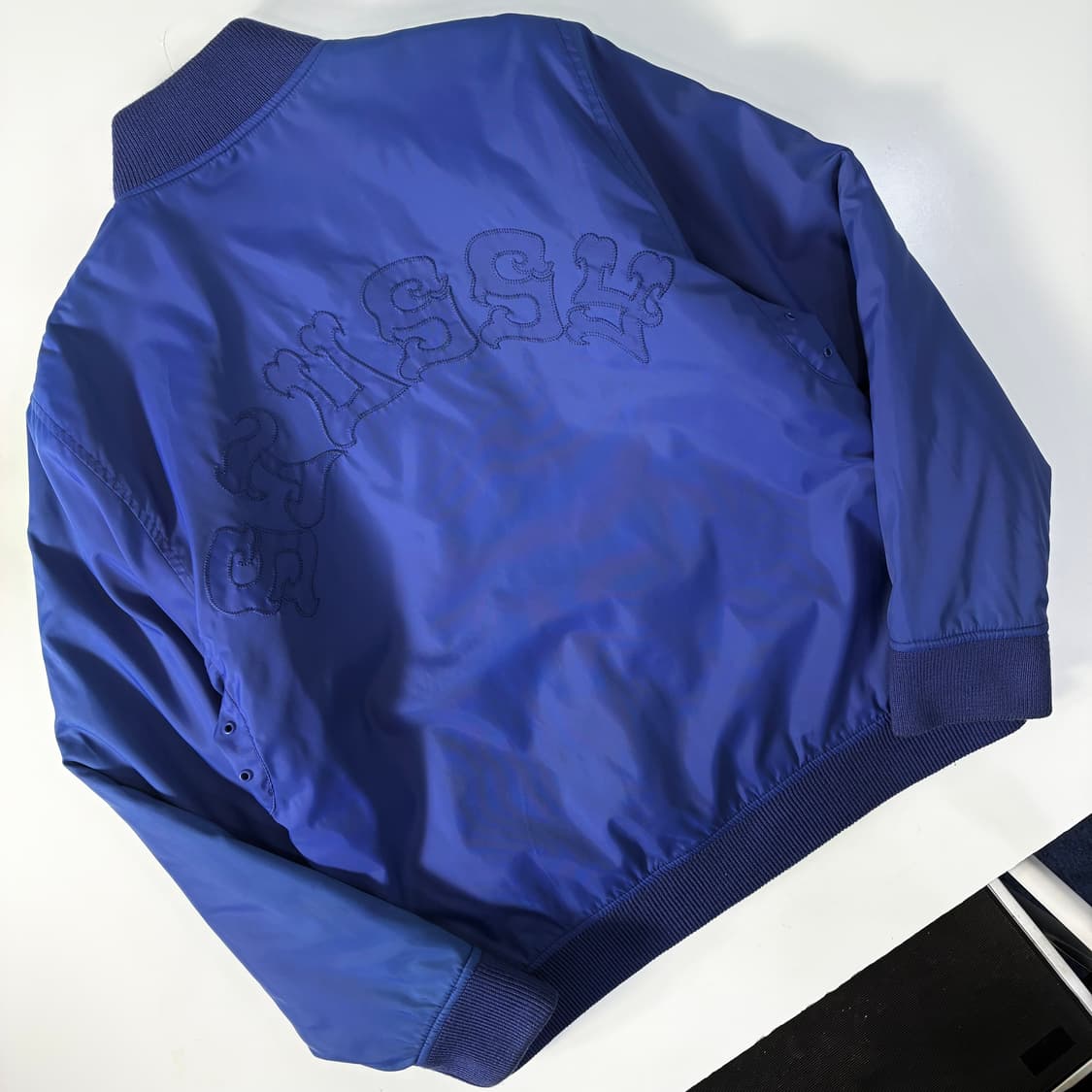 Stussy  스투시 00,s 크라운 스컬패치 바시티 자켓   상품이미지3