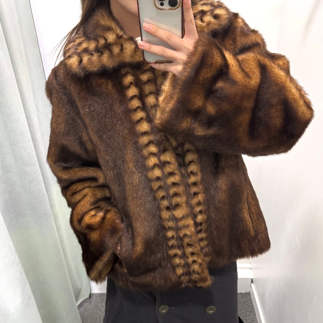 Pamelamccoy 브라운 퍼자켓 상품이미지2