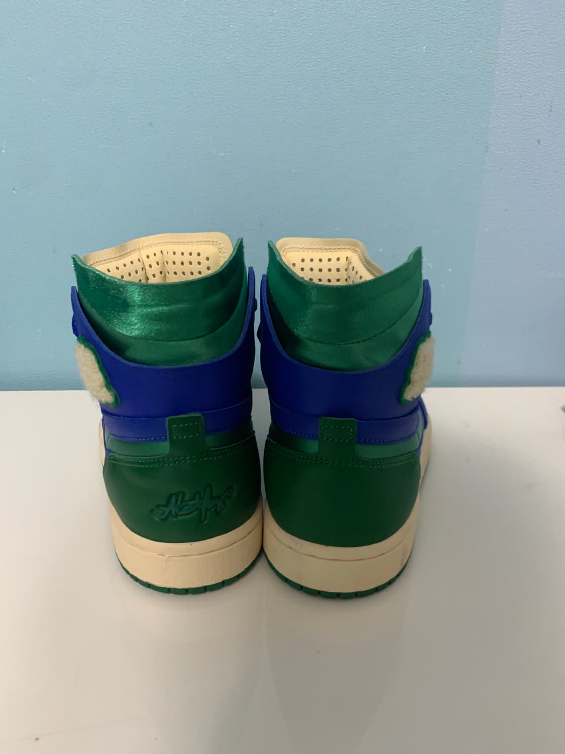 나이키 에어 조던 1 블루/그린 하이 스니커즈 상품이미지4