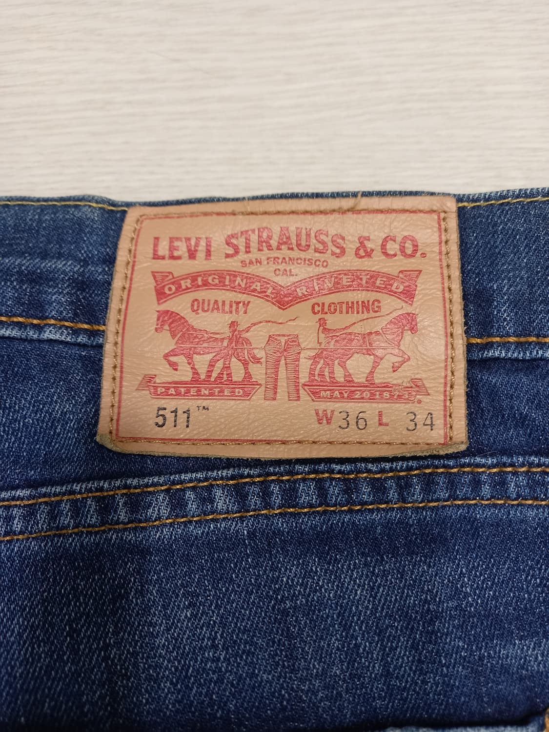 36 리바이스511 워싱 스판 슬림일자진 36-432 상품이미지5