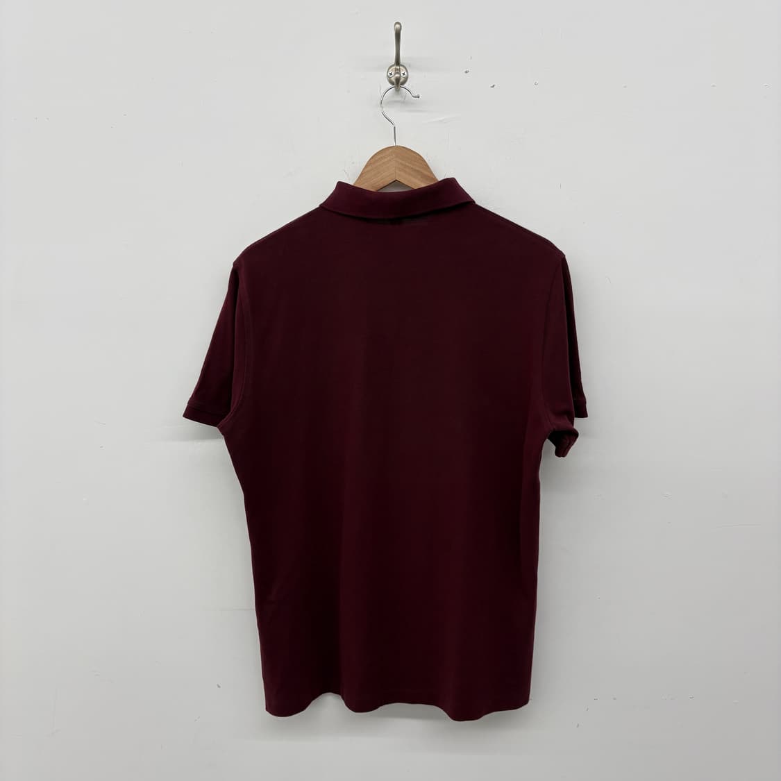 버버리 반팔 카라티 버건디 남L 상품이미지4