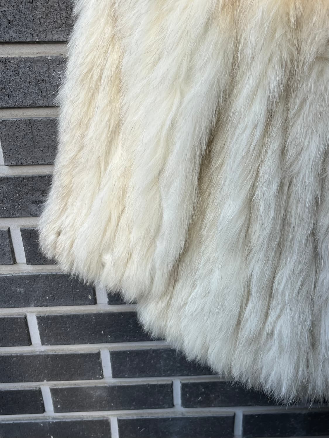 리얼 폭스퍼 모피코트 아아보리 상품이미지7