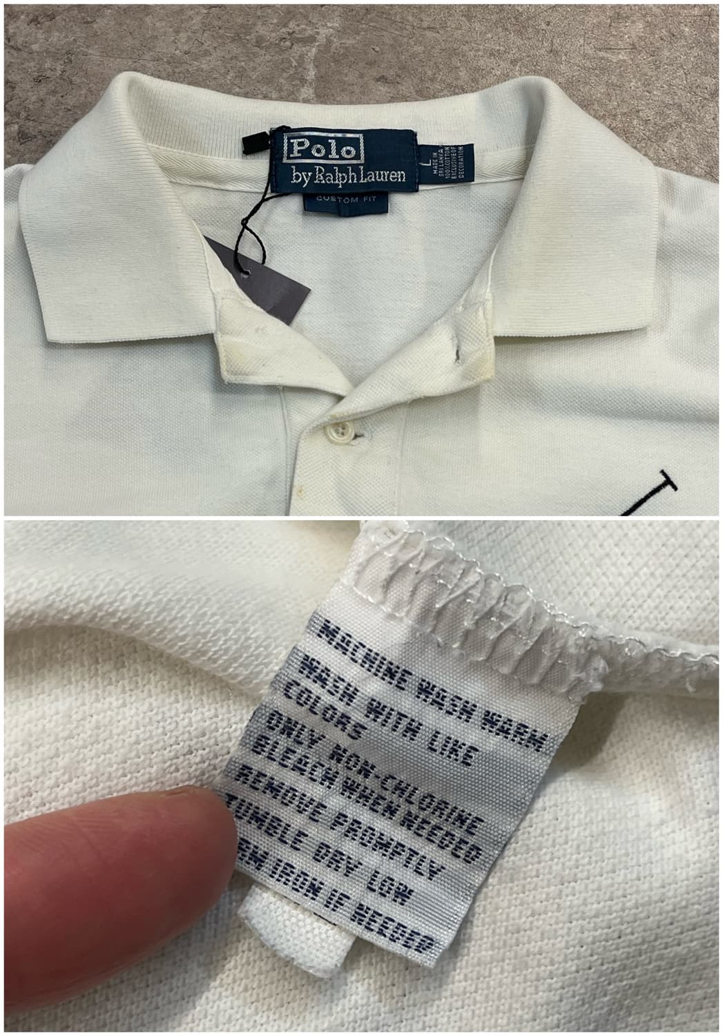 폴로 빅포니 반팔 카라티 화이트 L #csz2662 상품이미지3