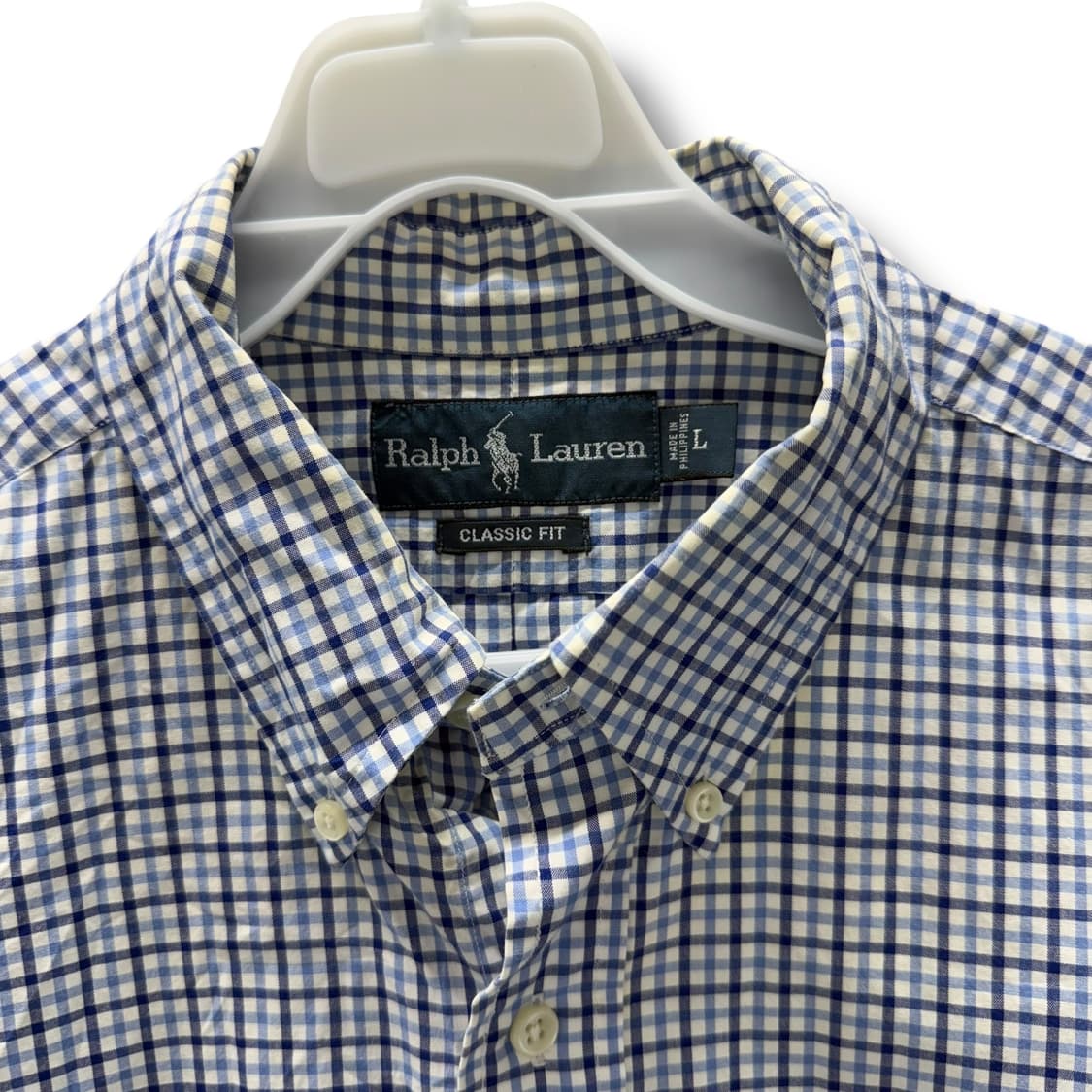 [L] 폴로 클래식핏 체크 반팔셔츠 상품이미지5