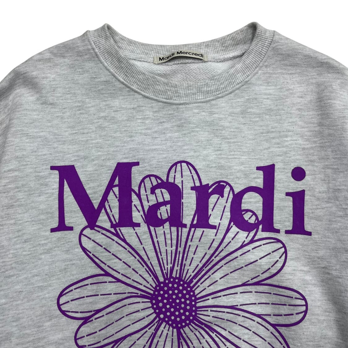 마르디 메르크디 연보라 로고 백멜란지 맨투맨 상품이미지4