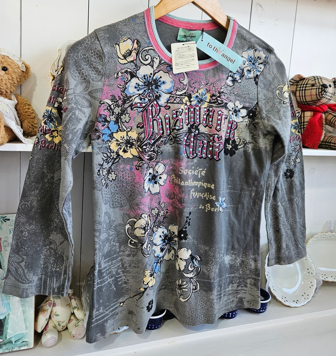 to the angel 플라워 스톤 프린팅 티셔츠 상품이미지5