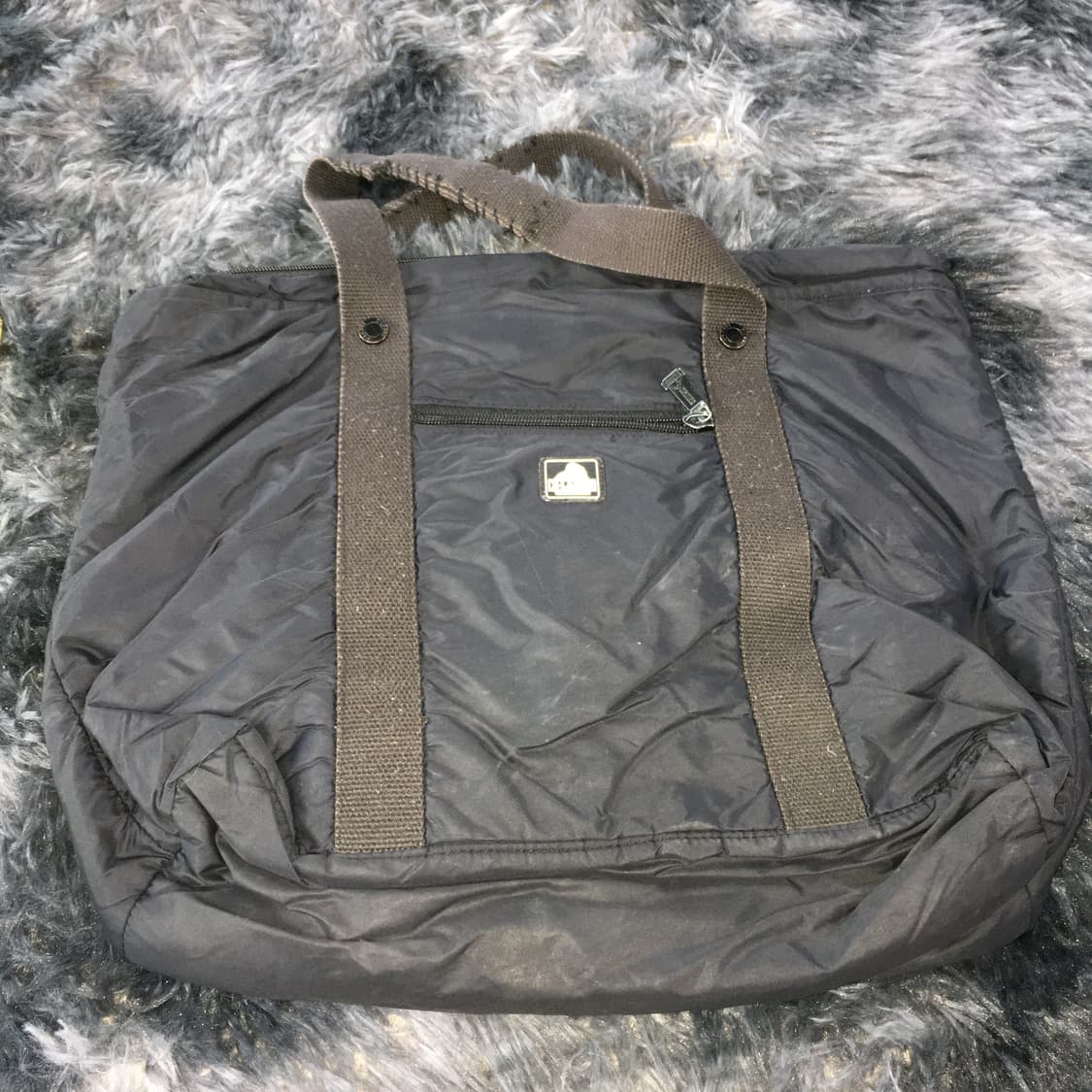 투티/0376 X LARGE 블랙 자수 로고 가방 토트백 상품이미지7