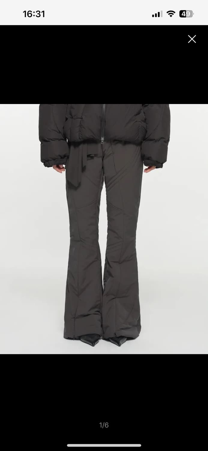 나체 QUILTED PANTS 차콜 색상 1사이즈 새 상품 상품이미지2