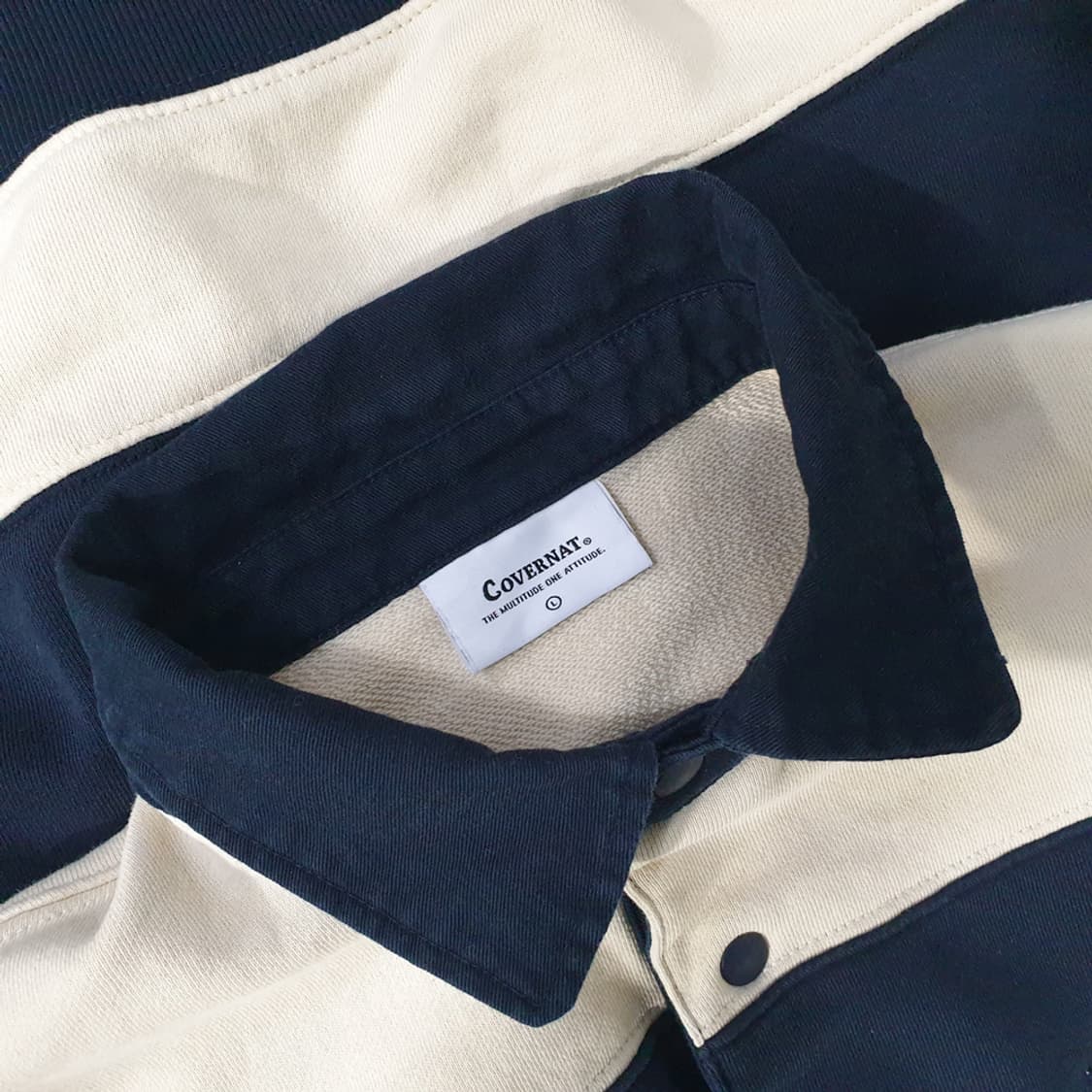 커버낫 스트라이프 럭비 긴팔티셔츠 L 상품이미지4