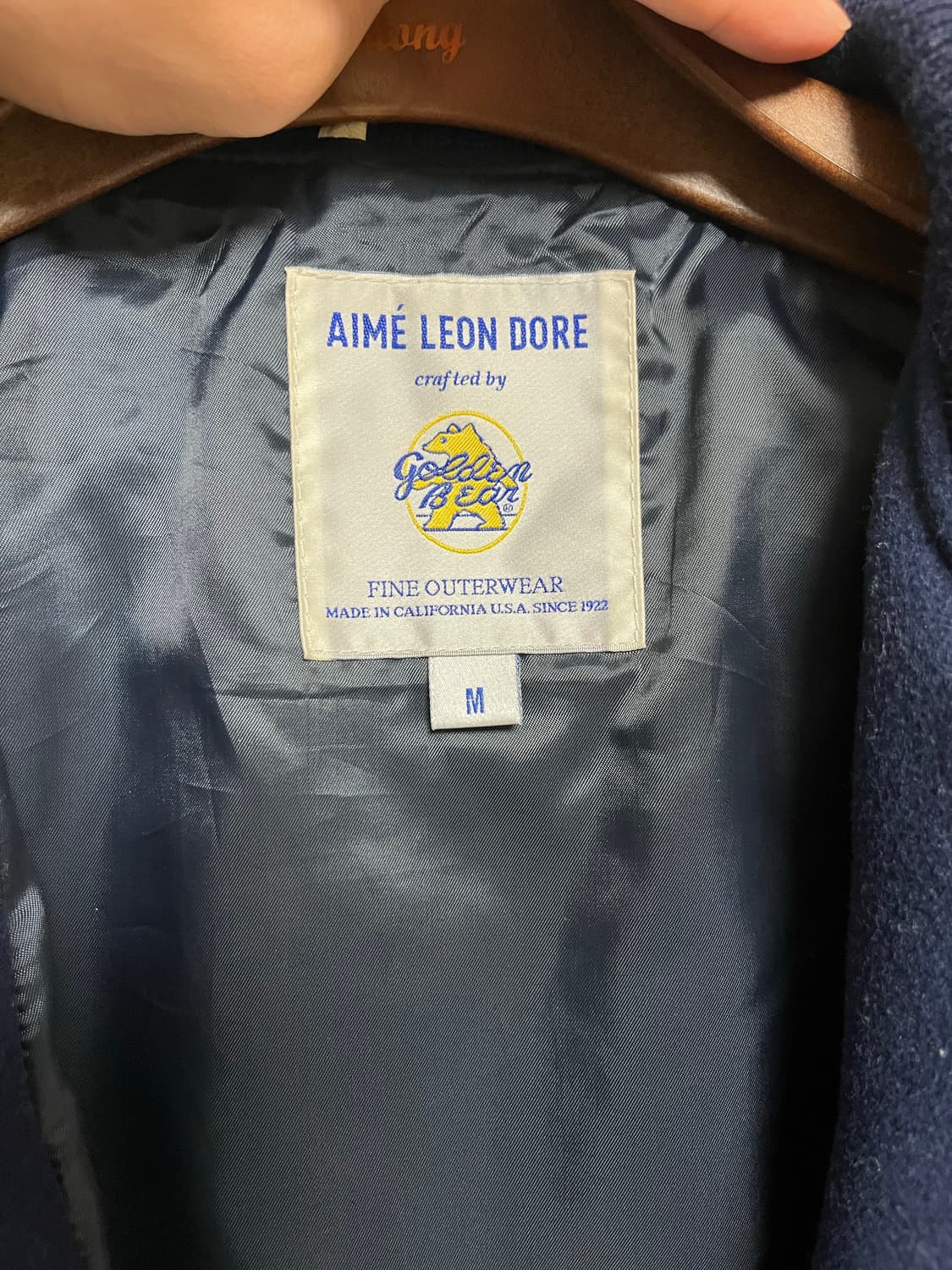 (M) 에임레온도르x골든베어 울 크레스트 바시티 자켓 상품이미지4