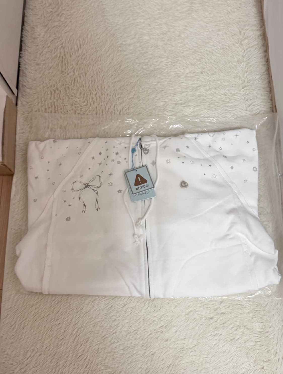 코이세이오 트윙클 후드집업 화이트 새상품 상품이미지2
