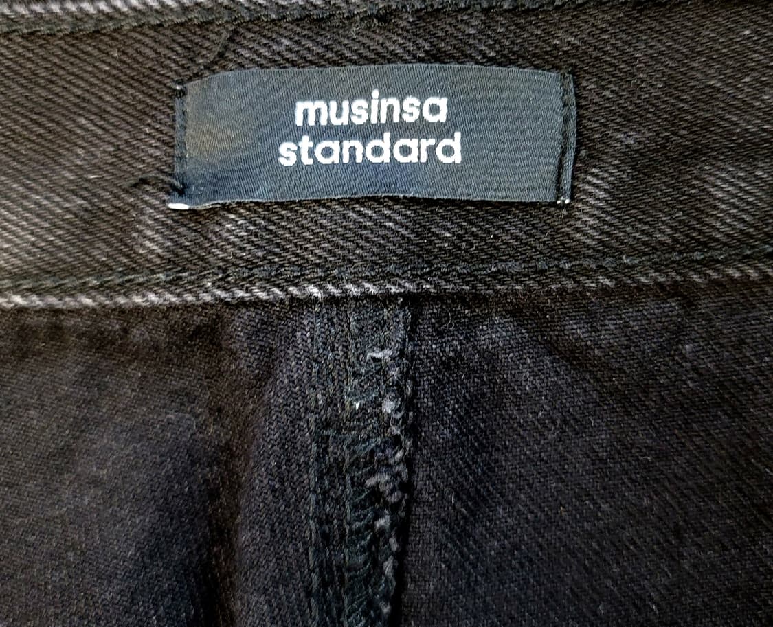 무신사스탠다드 와이드 블랙데님(흑청) 팬츠 판매 상품이미지6