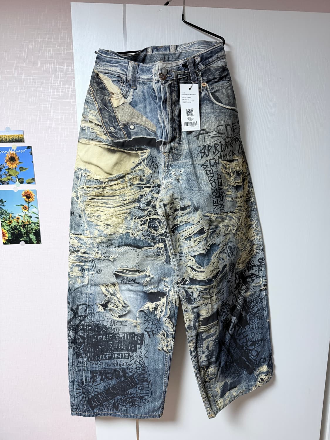 Acne Studios 2023M 프린팅 데님 팬츠 EUR46 (FNMN 상품이미지1
