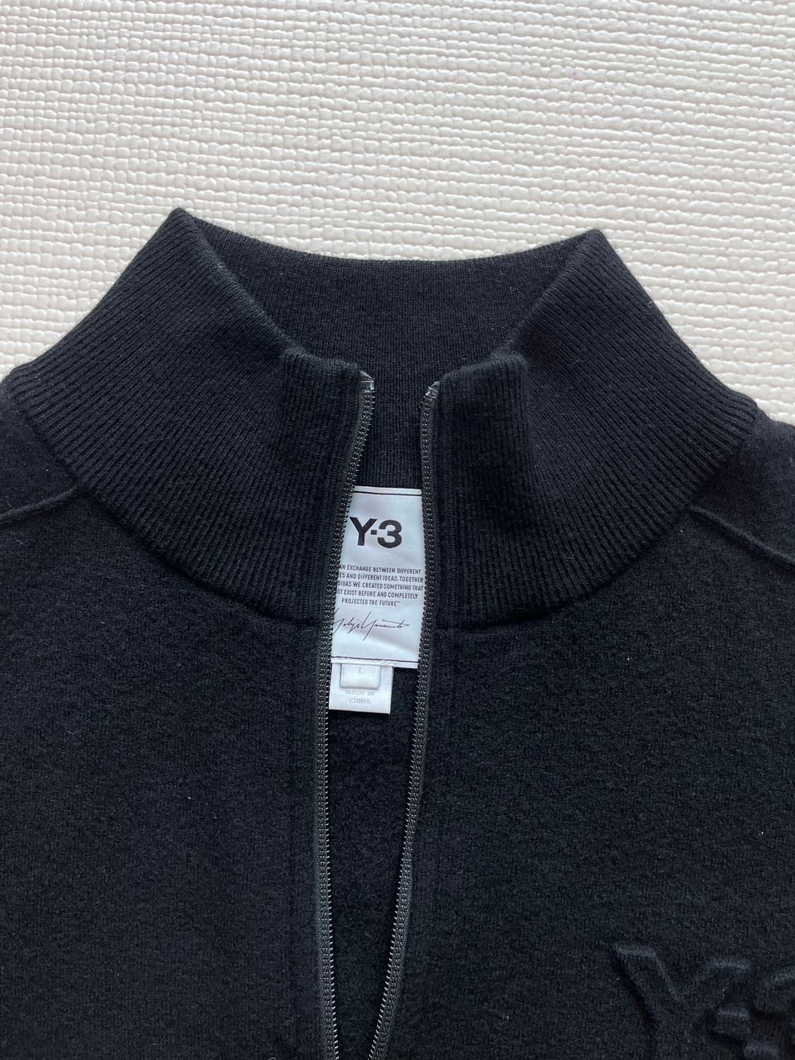Y-3 하프 집업 니트 블랙 상품이미지3