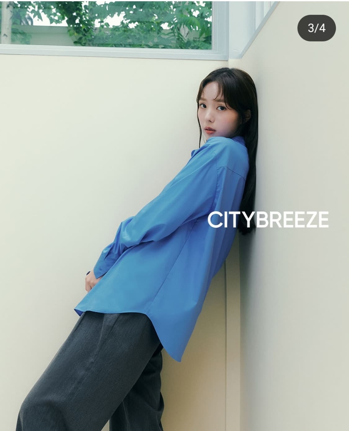 거의새것)시티브리즈 블루 셔츠 상품이미지2