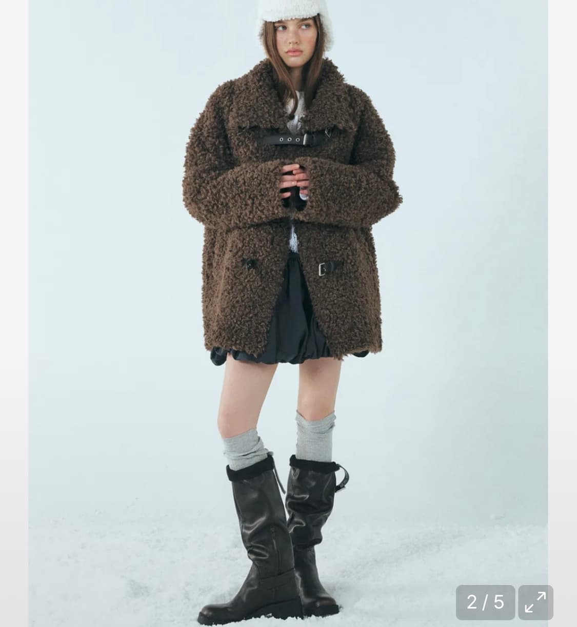 에트몽 버클 무스탕 코트 퍼자켓 상품이미지2