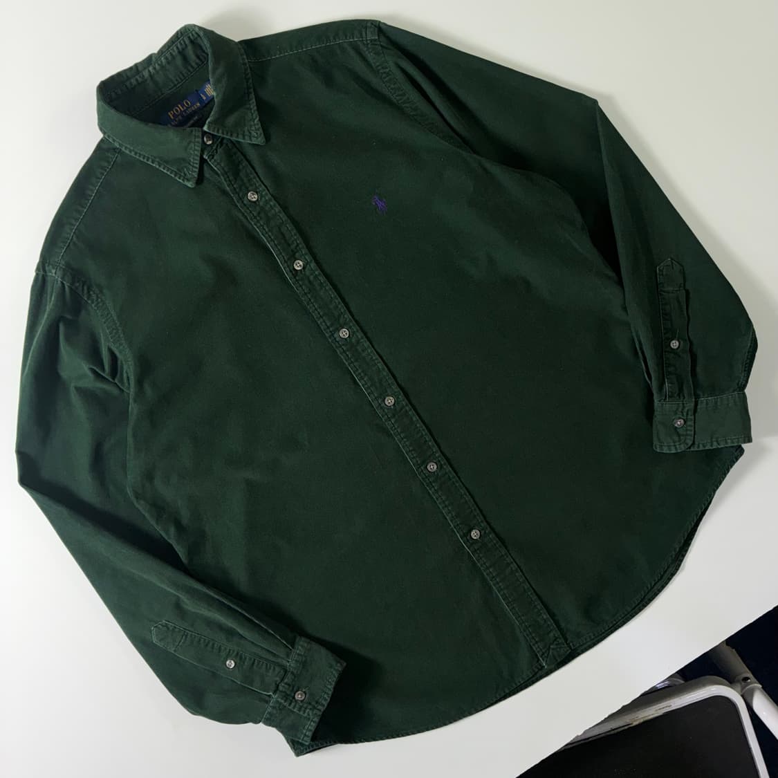 Polo  폴로 랄프로렌 신형 자수 코튼 그린 코듀로이 셔츠   상품이미지2