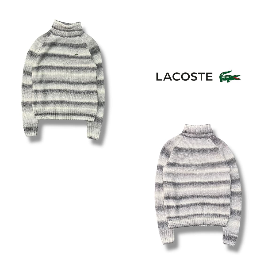  라코스테 스트라이프 터틀넥 니트 y14202 상품이미지1
