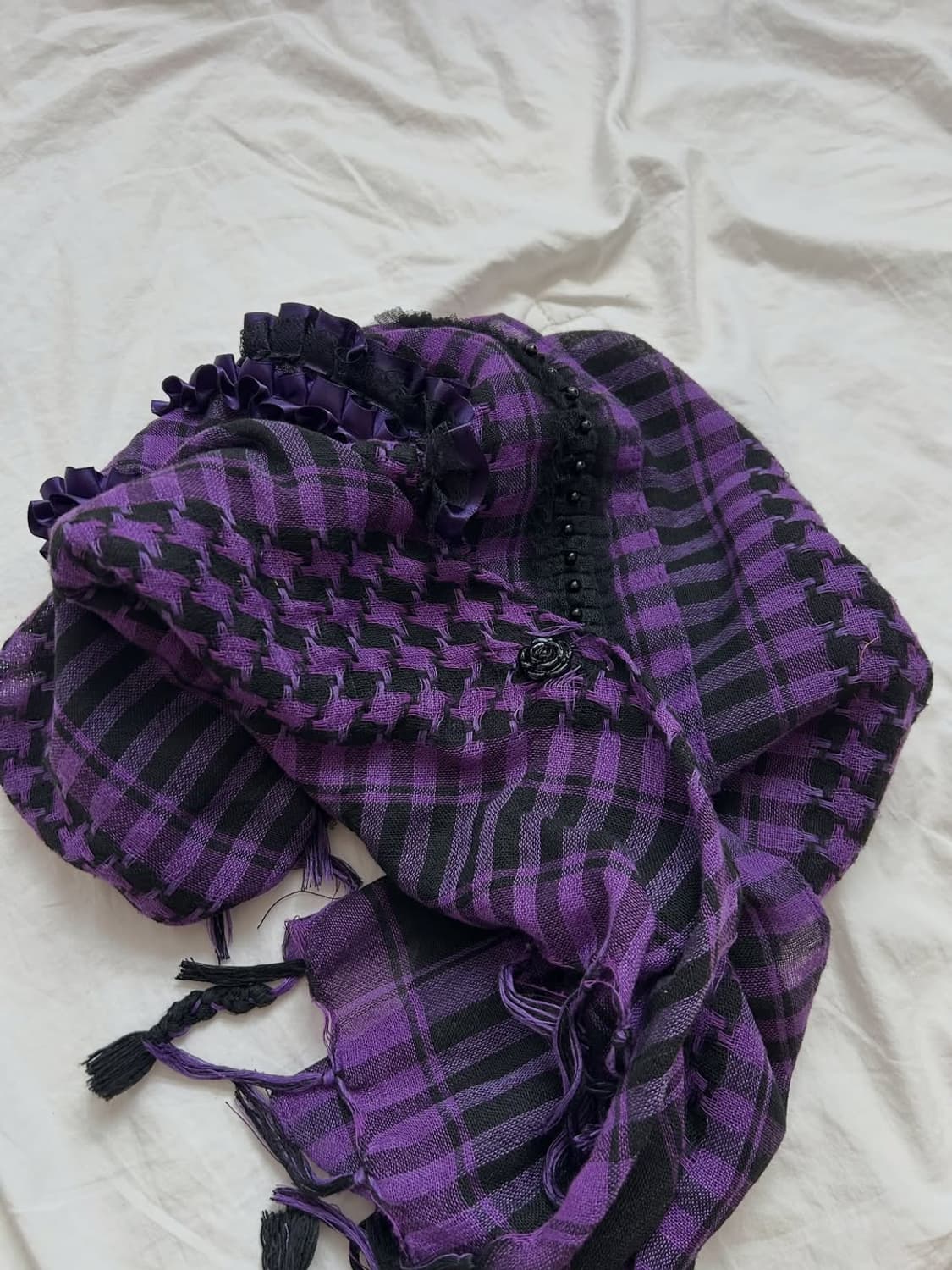 Purple check layered sk 상품이미지10