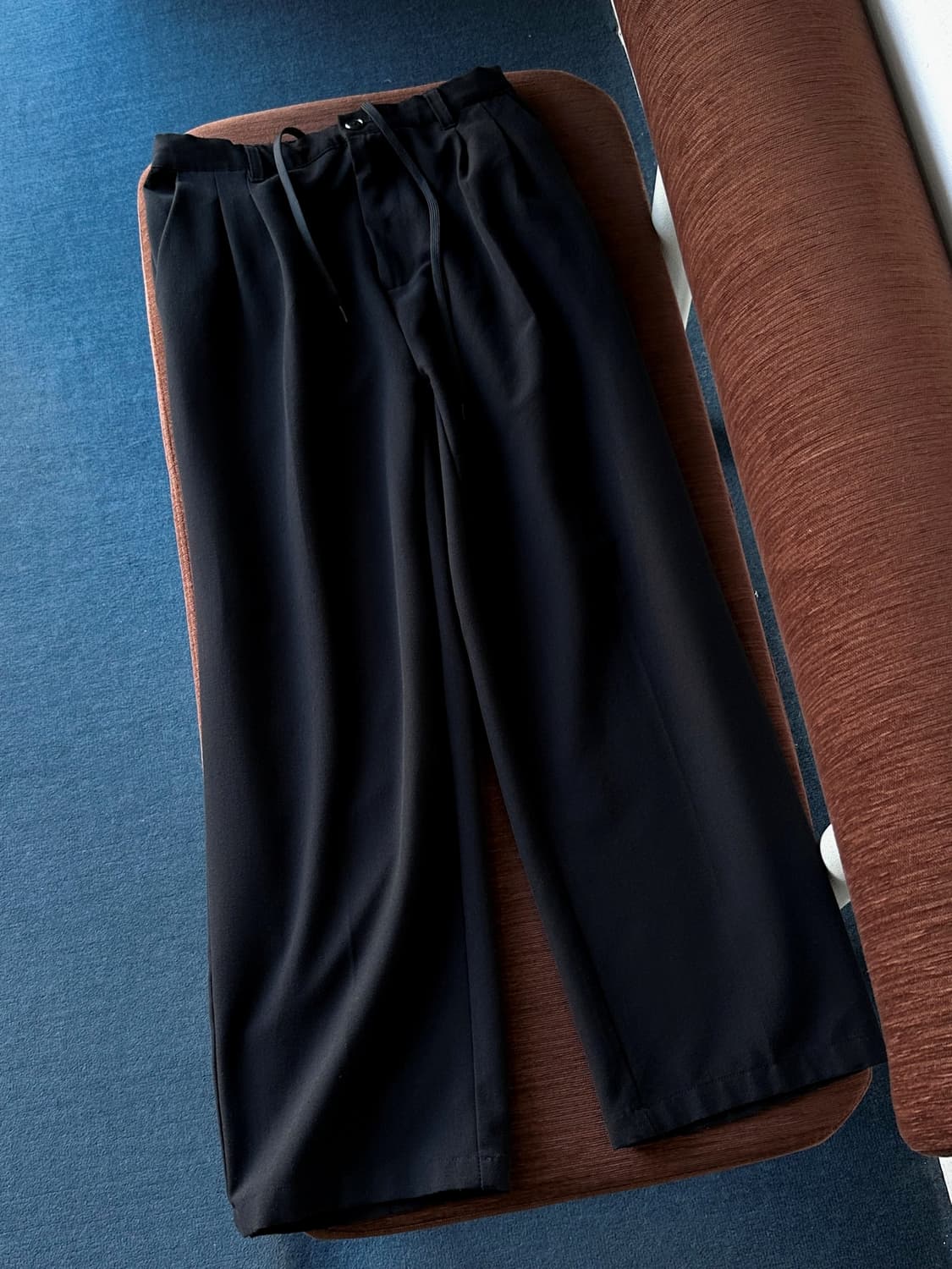 Poly rayon 2 tuck wide straight easy tro 상품이미지8