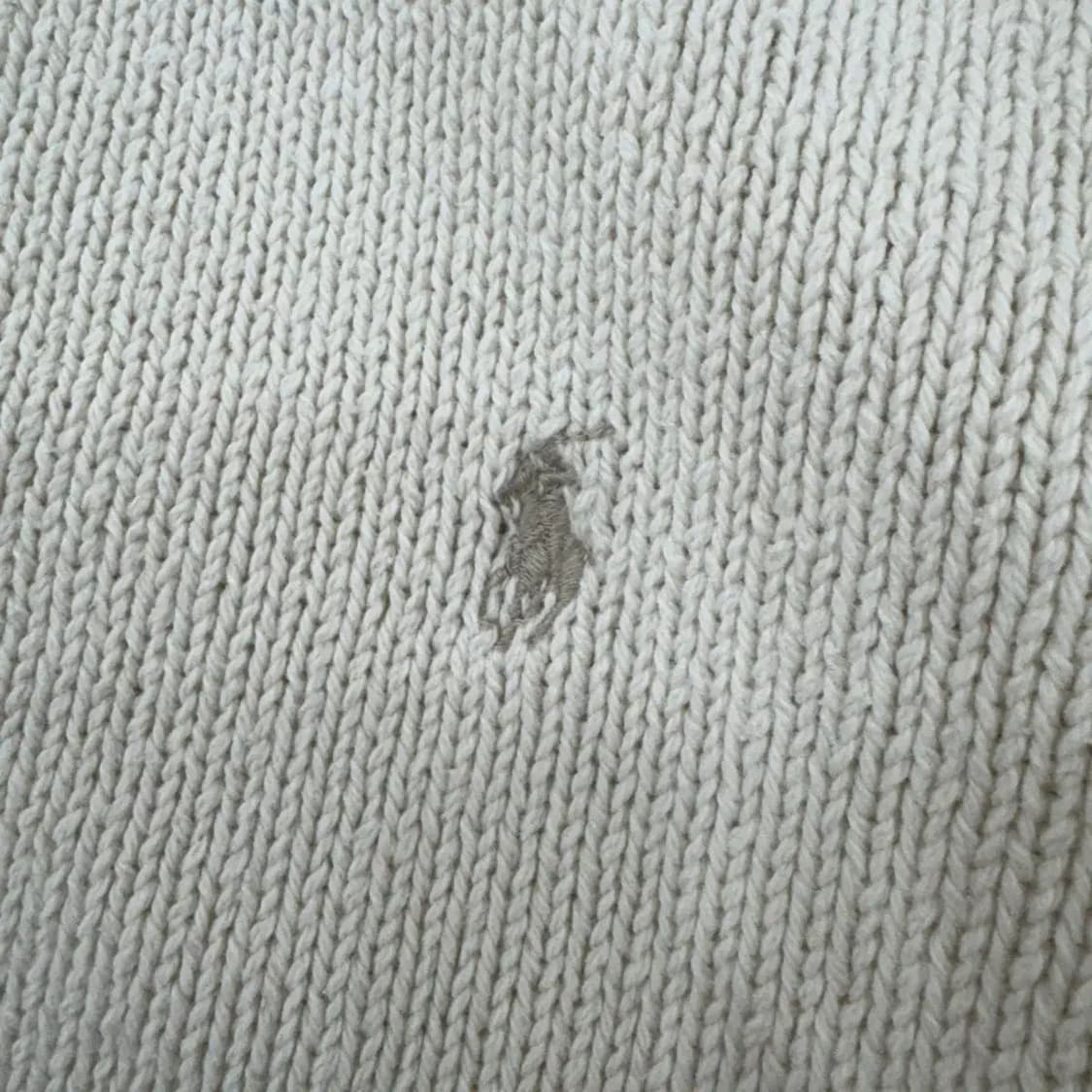 L 폴로 랄프로렌 아이보리 면 카라 니트  상품이미지4