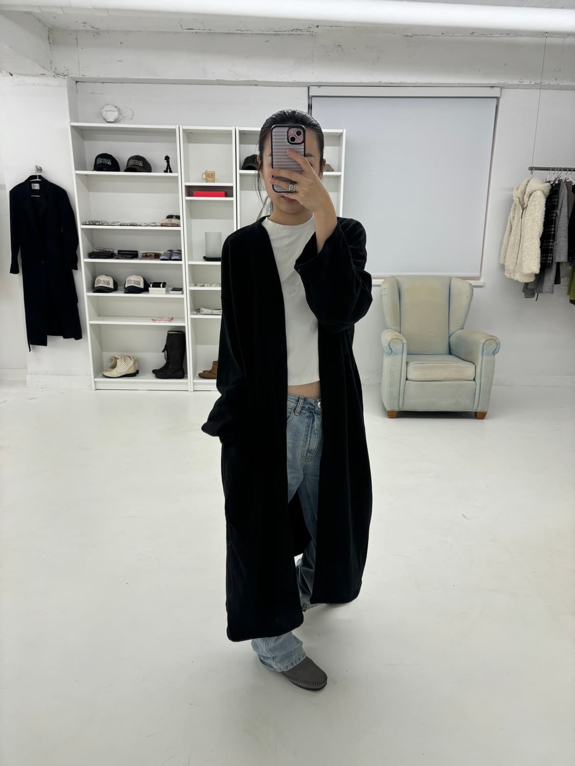 Amu 맥시 롱 가디건 상품이미지6