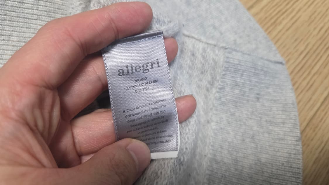 알레그리 캐시미어 100 크루넥 니트  상품이미지5