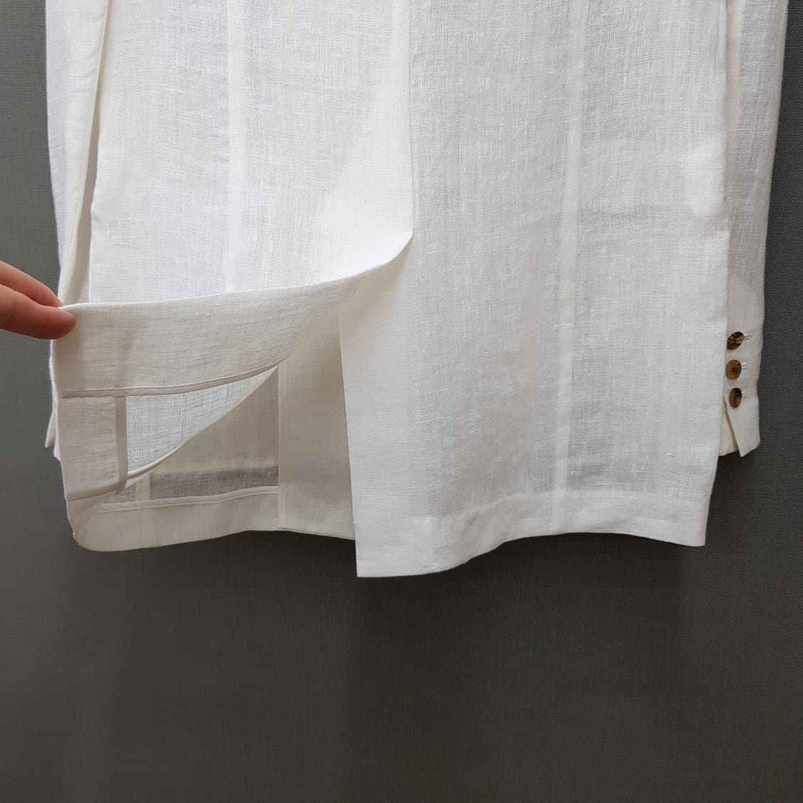 마쥬 아이보리 린넨 싱글 자켓 S사이즈 상품이미지5