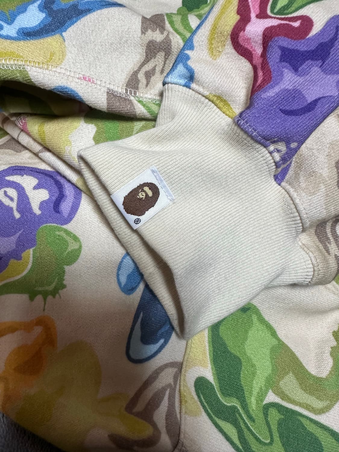 베이프 아트 카모 샤크 후드집업 23FW L 라지 상품이미지8