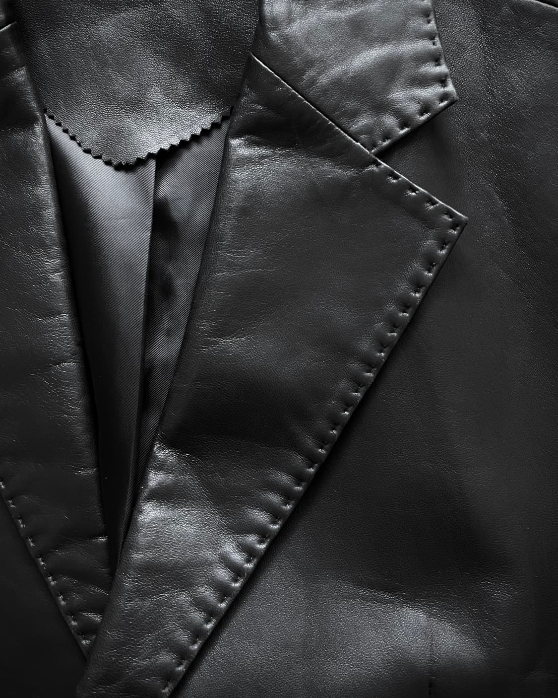 Vintage Real Lambskin Leather Blazer 상품이미지6