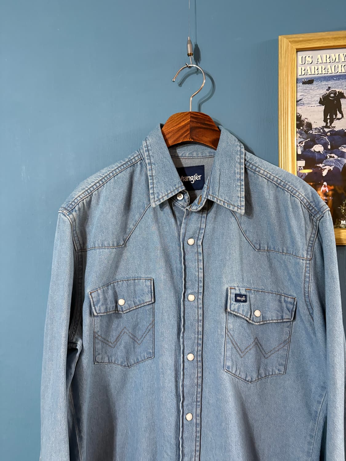 00‘s Wrangler Denim Western Shirt. 상품이미지2