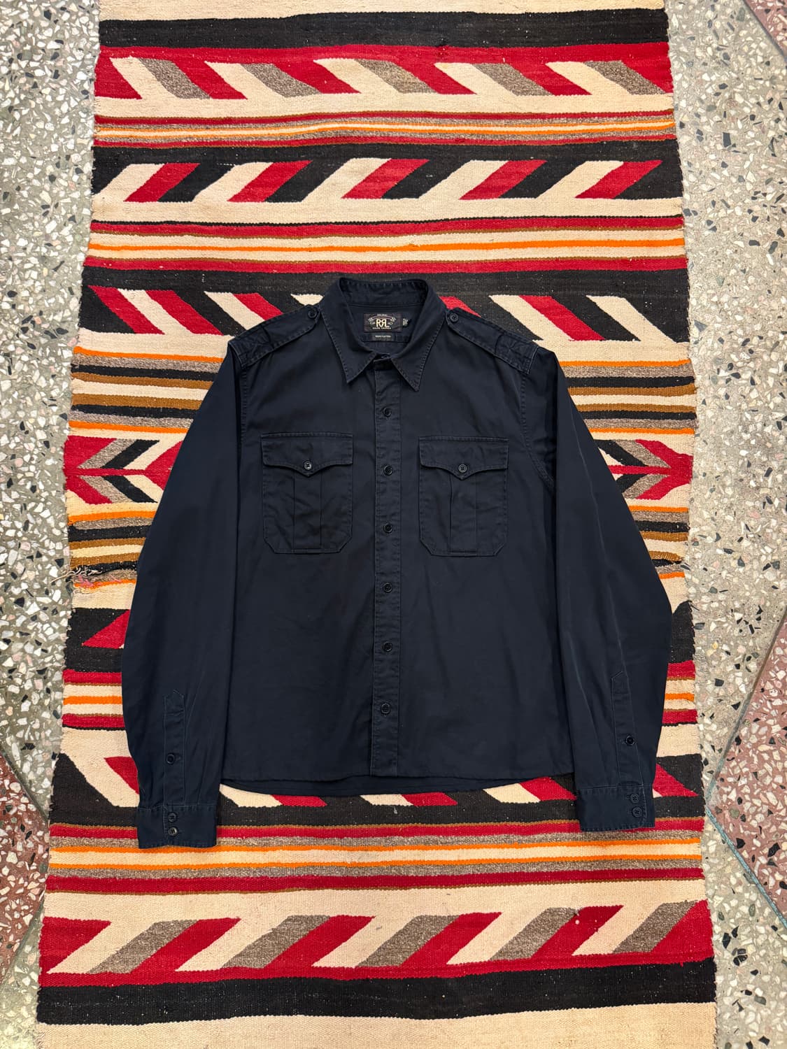 RRL 블랙 밀리터리 셔츠 (L) 상품이미지1