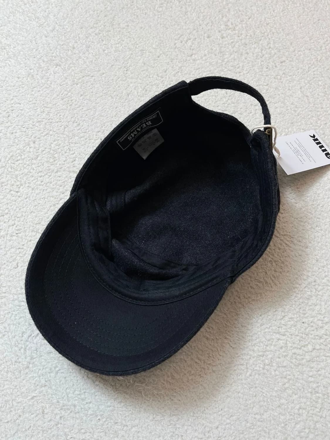 빔즈 Beams 지퍼 디테일 울 헌팅 캡 A1704 상품이미지5