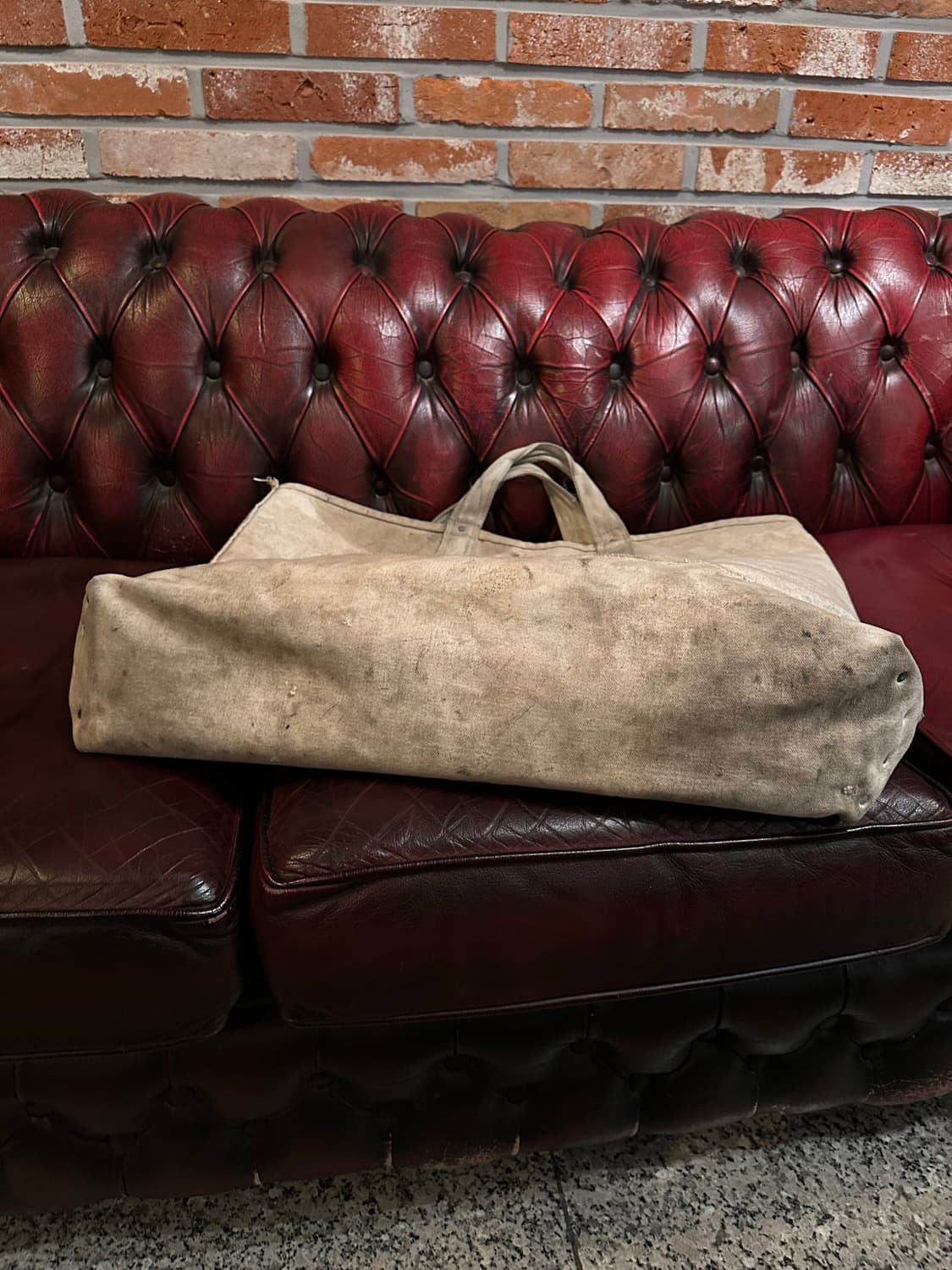 50s USA Vintage Canvas Coal Bag 상품이미지6