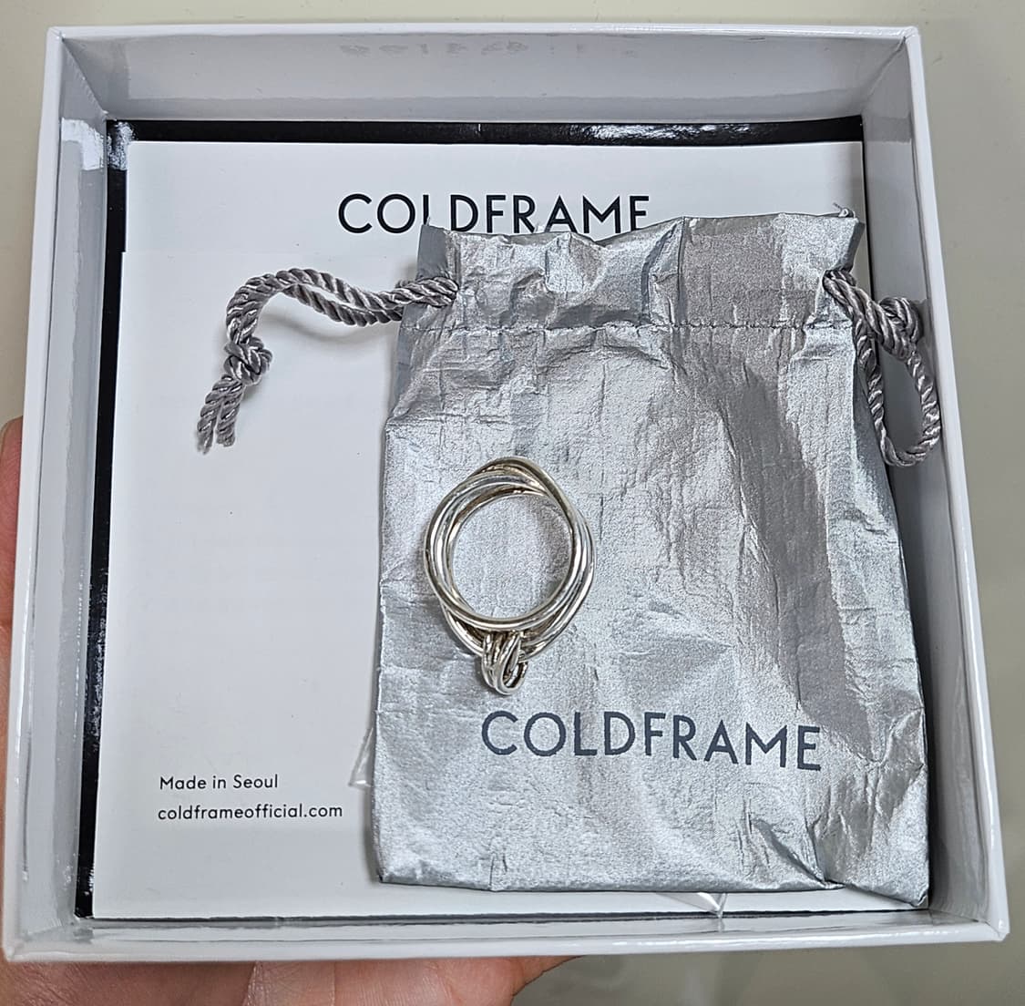 콜드프레임 Gordian Bold Knot 반지 16호 상품이미지3