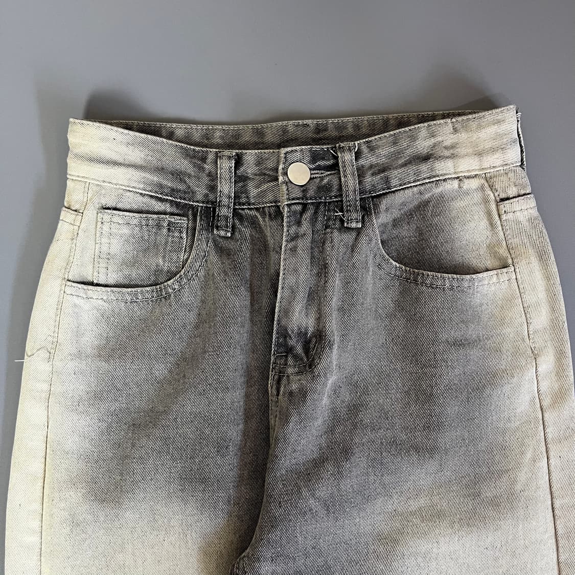 (25) 빈티지 워싱 연그레이 와이드팬츠 상품이미지3
