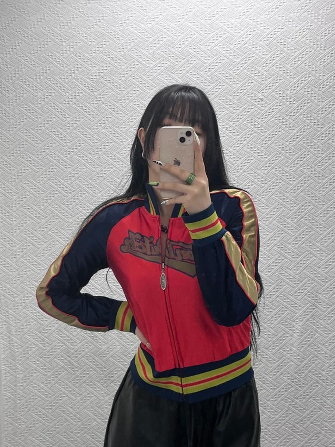 본더치 레트로 Y2K 90's 빅로고 바시티 져지 자켓 M C08848 상품이미지2