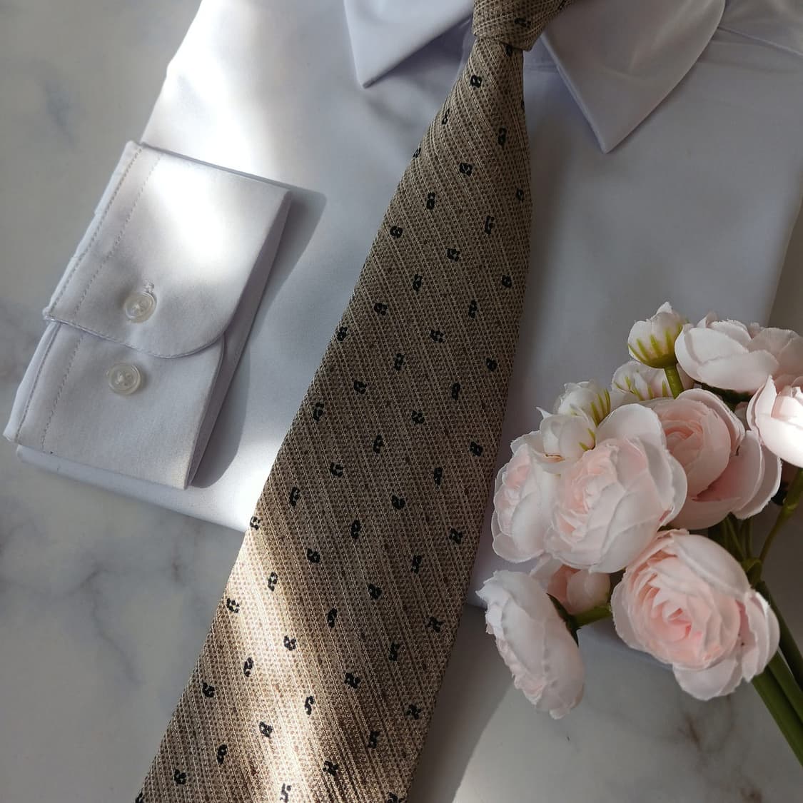 조르지오 아르마니 실크 텍스처 도트 넥타이 9.7cm A등급 A19060 상품이미지5