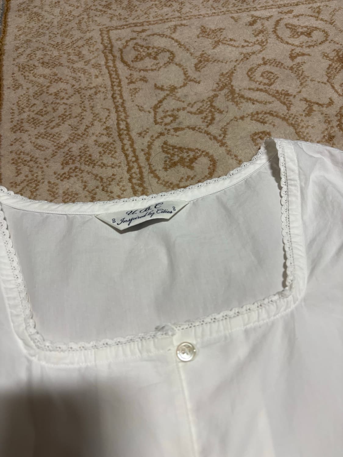 얼바닉 본프렌치 슬리브리스 블라우스 상품이미지5