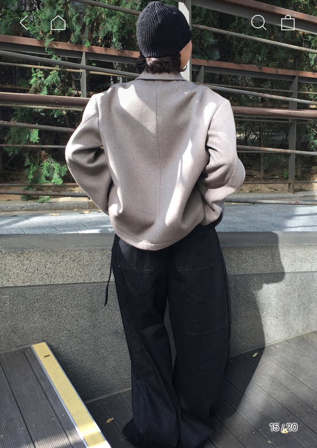 스튜디오 톰보이 울 스탠카라 점퍼 코트 상품이미지5