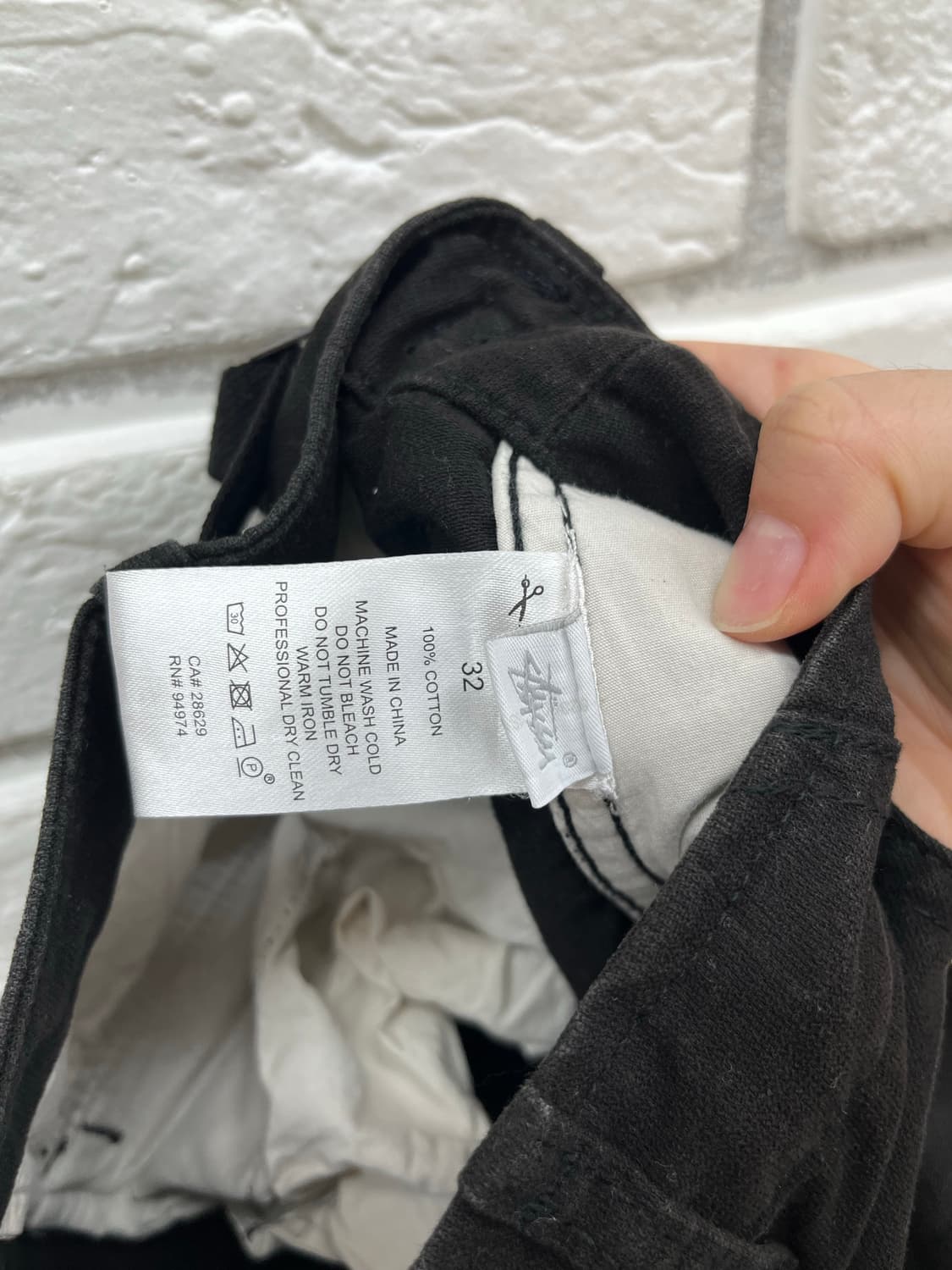 스투시 블랙 카고 바지-32inch 상품이미지7