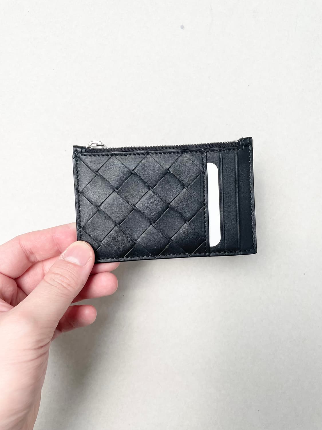 (정품/새상품) 보테가베네타 인트레치아토  지퍼 카드 지갑 상품이미지1