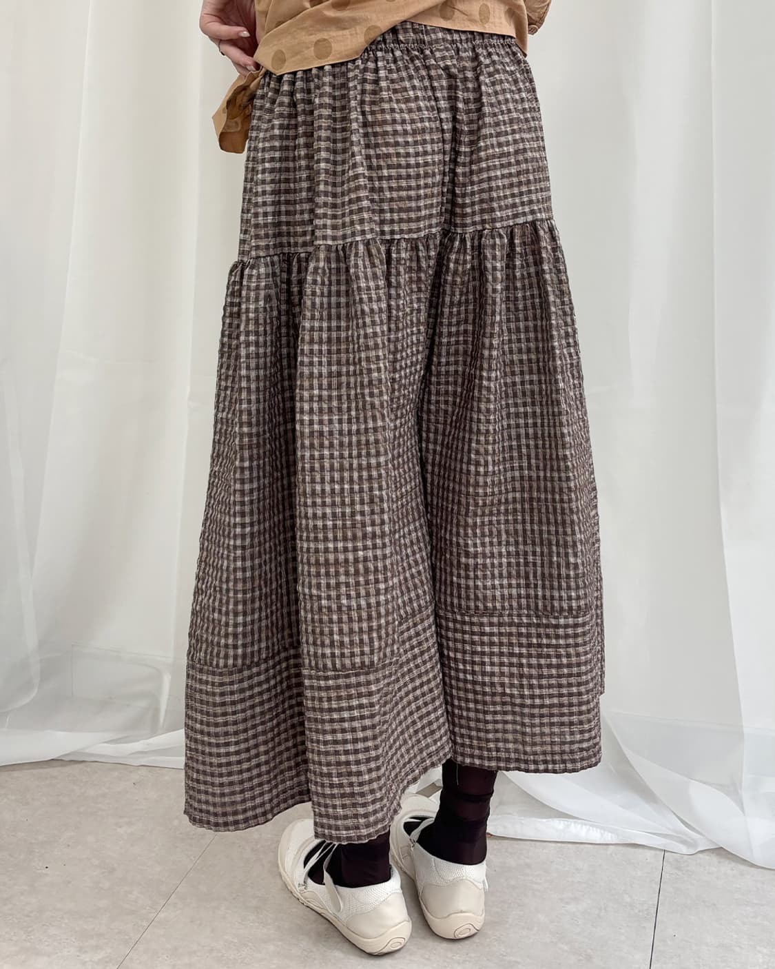 PARTYSU nerd balloon gingham check pants 상품이미지9