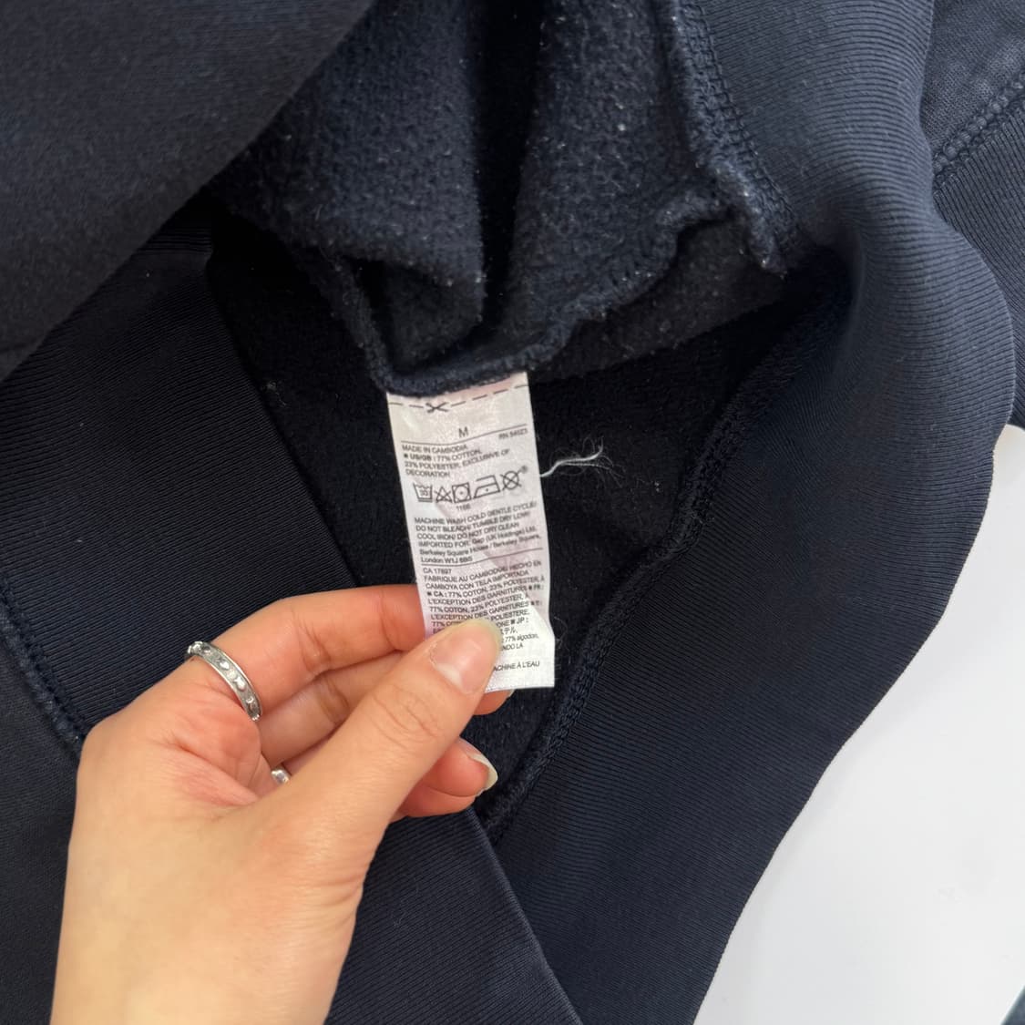 Gap 갭 그레이 로고 네이비 후드집업  상품이미지6