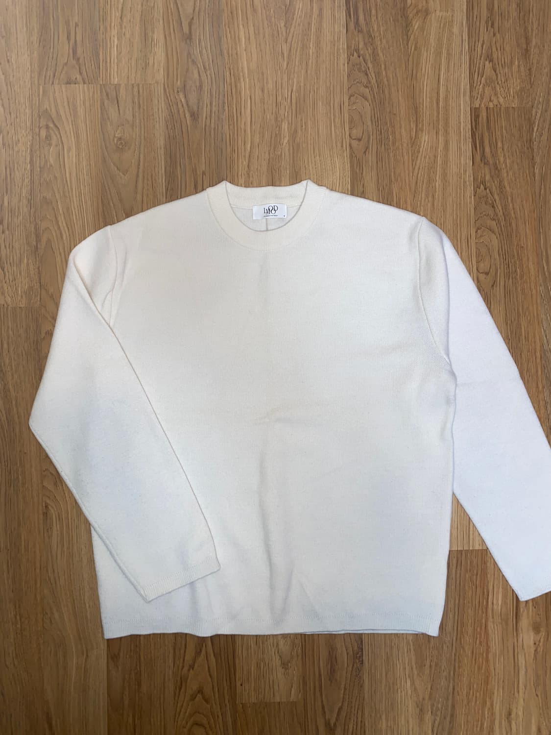 엘무드 화란 세미오버 니트 크림(100~105) 상품이미지3