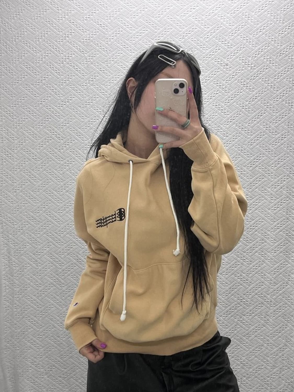 챔피온 아방핏 베이직 모던 약기모 후드티 S C06845 상품이미지1