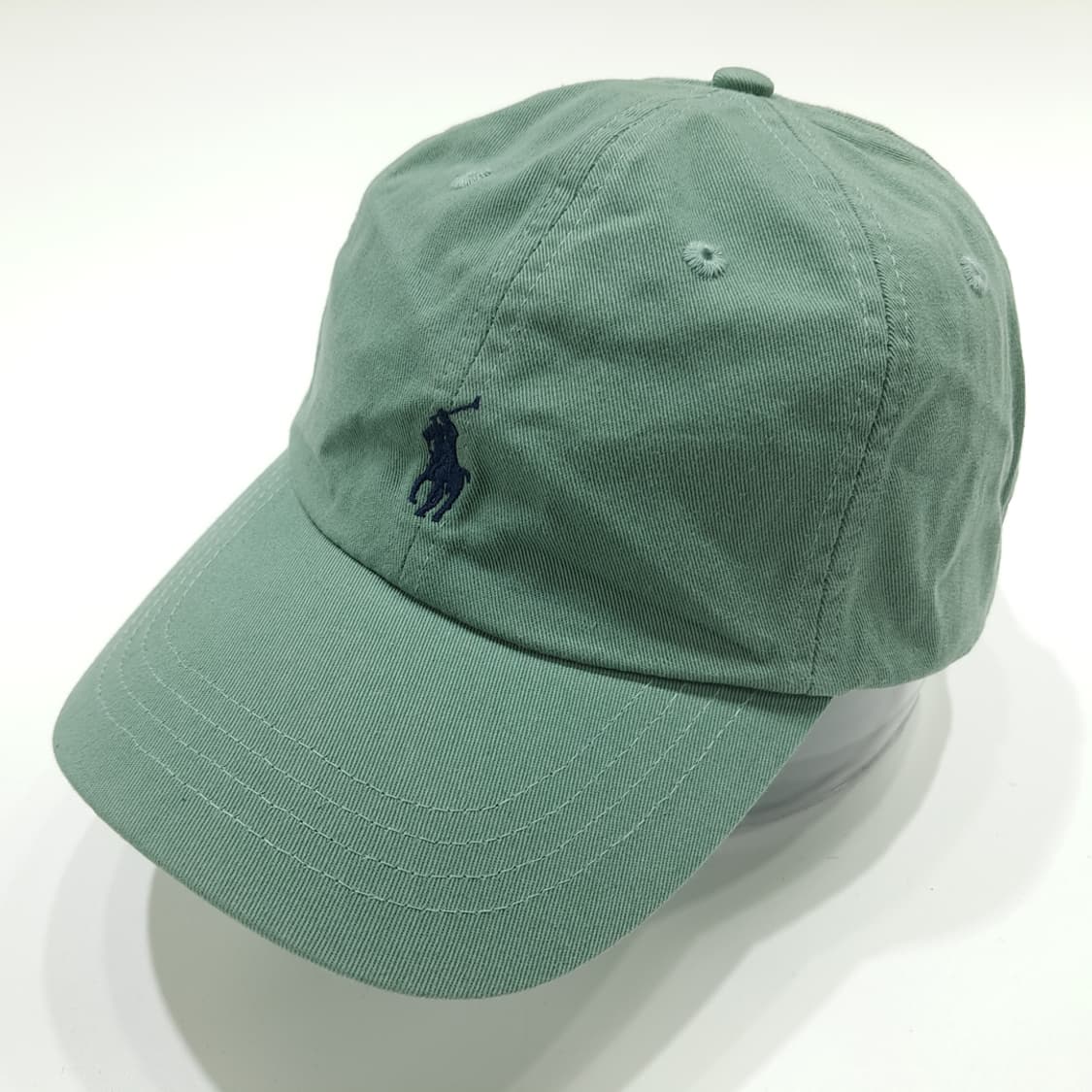 CN873 폴로 랄프로렌 에메랄드그린 블랙 자수 볼캡 모자 상품이미지2